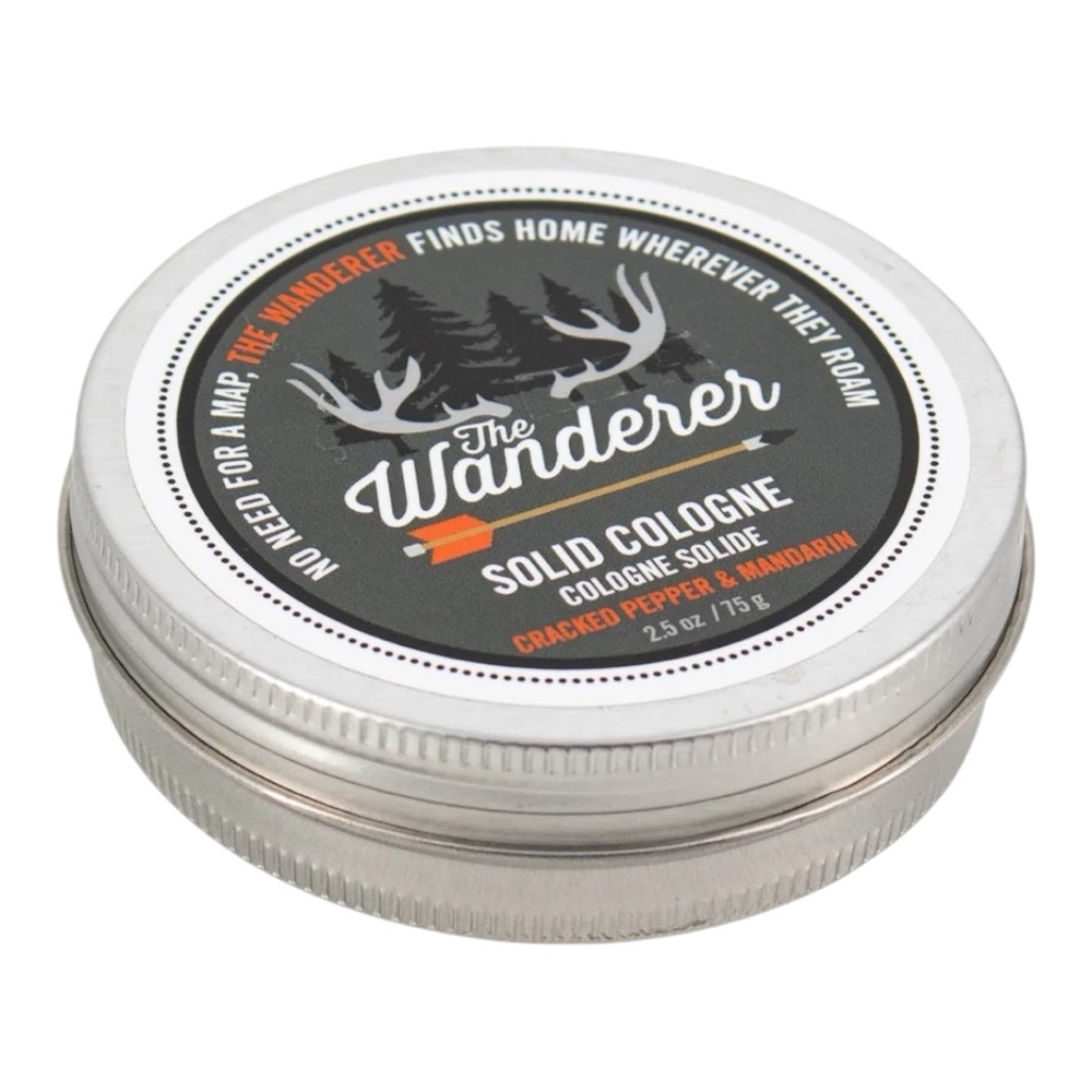 THE WANDERER SOLID COLOGNE IN CRACKED PEPPER & MANDARIN 75G